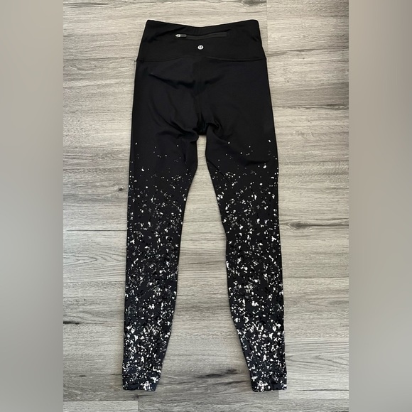 Lululemon Women's Size 6 Speed Wunder Tight 28” Spark Leggins Black Silver - Picture 9 of 12